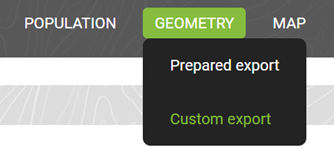 GeoPoDe custom export.