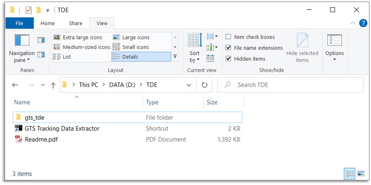 Tracking Data Extractor artefacts